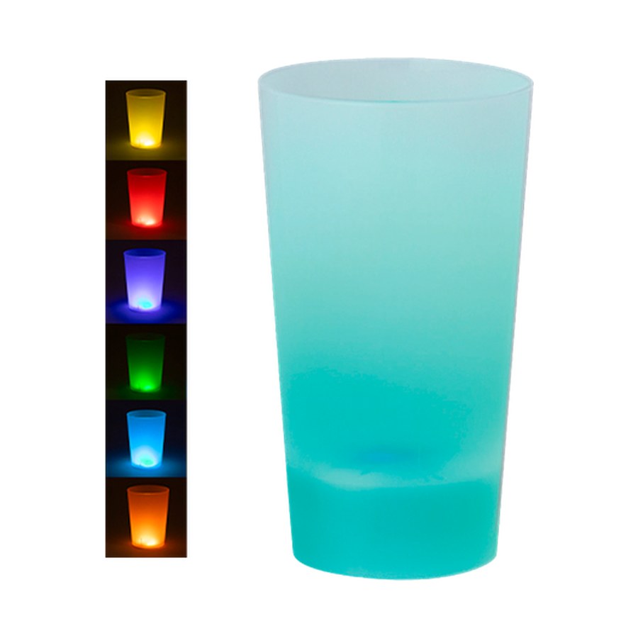 Vaso Plástico Con Luz Led